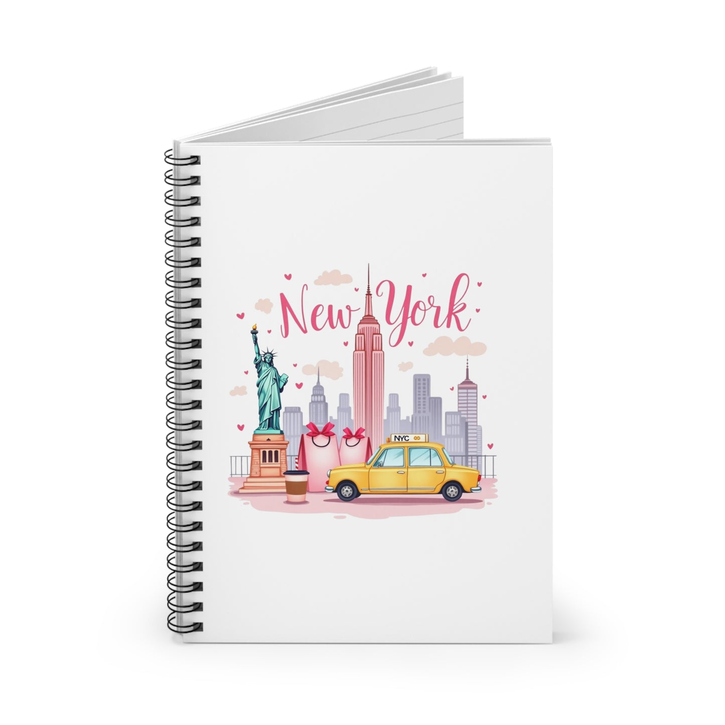 New York Skyline Spiral Notebook — Cute City Tourist Journal