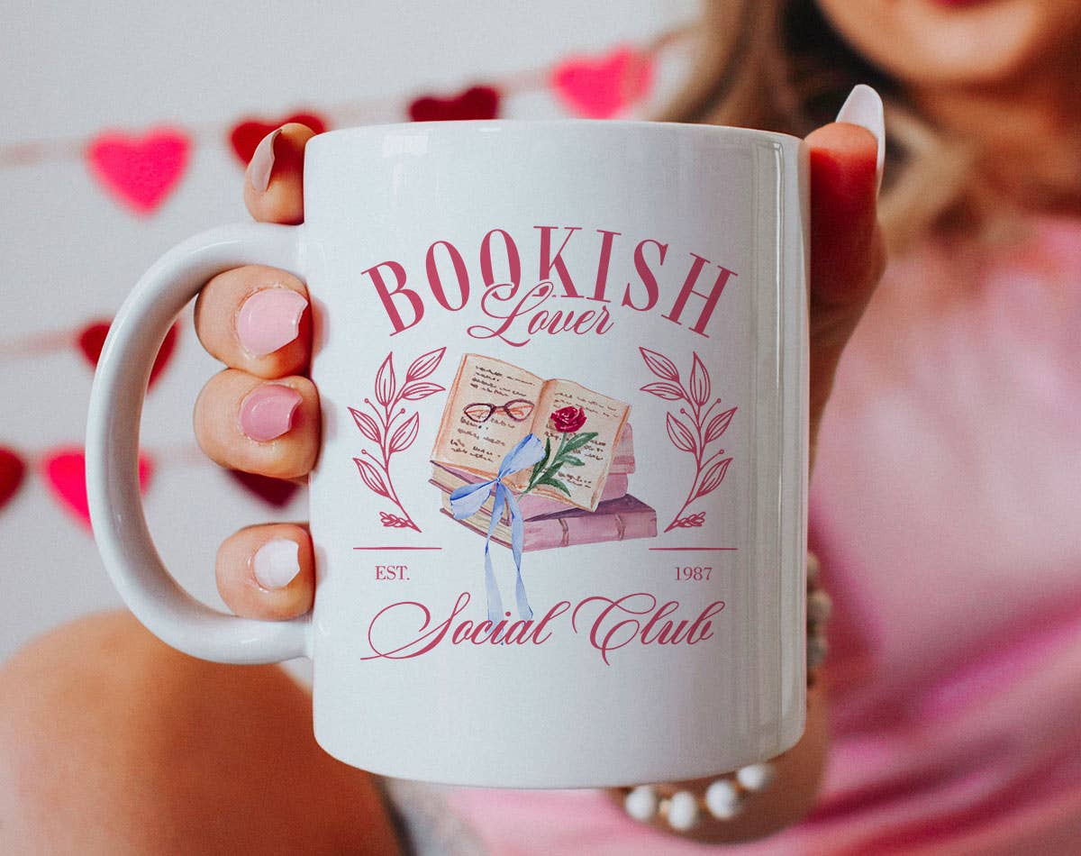 Bookish Lovers Social Club Coquette - Coffee Mug: 11oz White