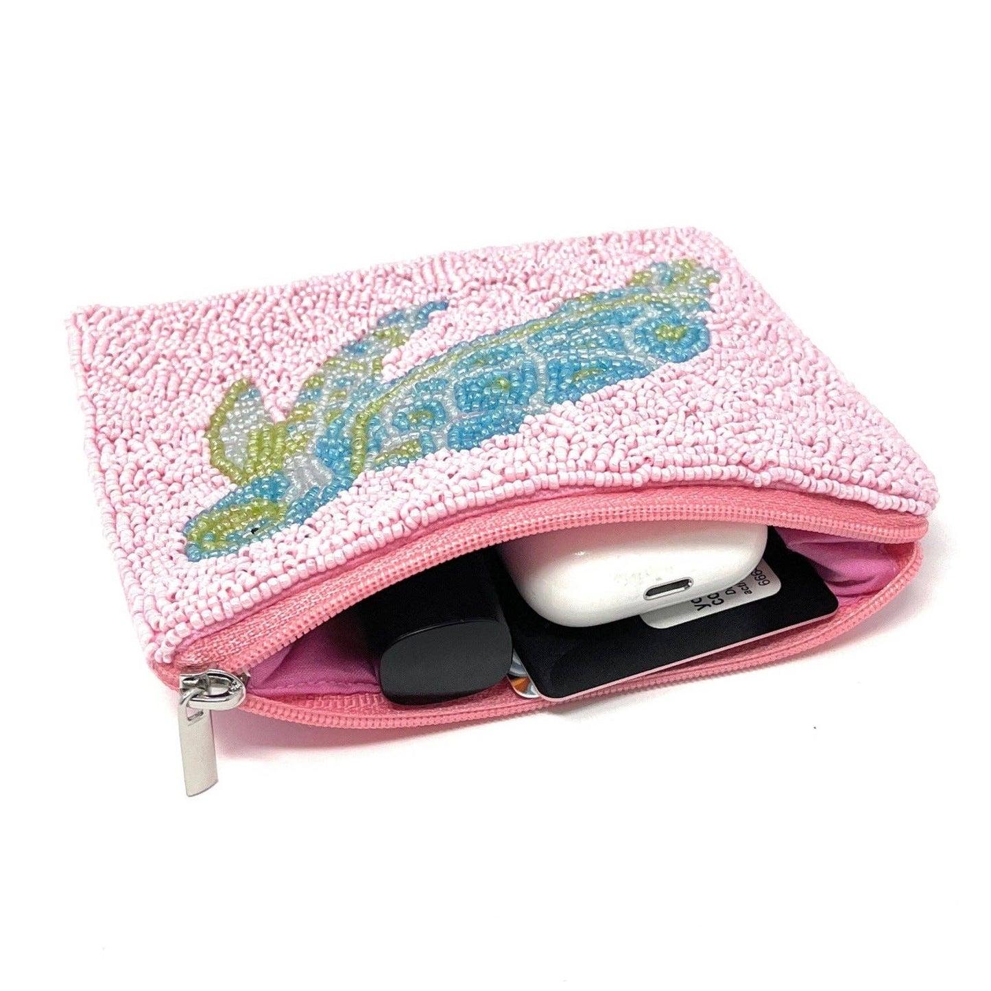 Sea Turtle Beaded Coin Purse