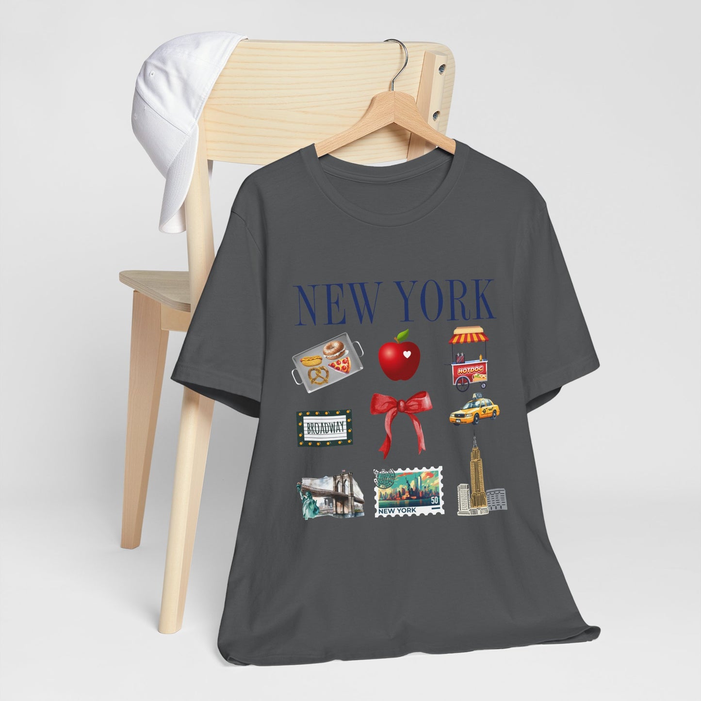 New York Icons T-Shirt — NYC Landmarks & Street Food Graphic Tee