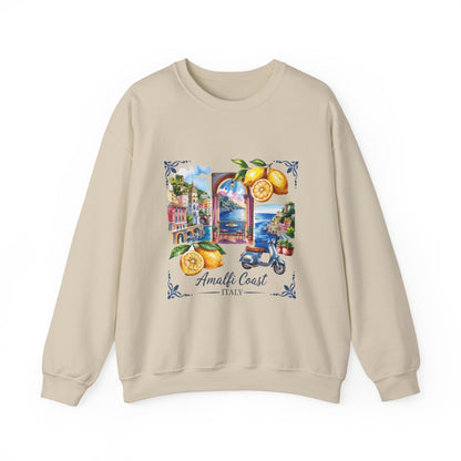 Amalfi Coast Italy Sweatshirt – Vintage Lemon Scenic Crewneck