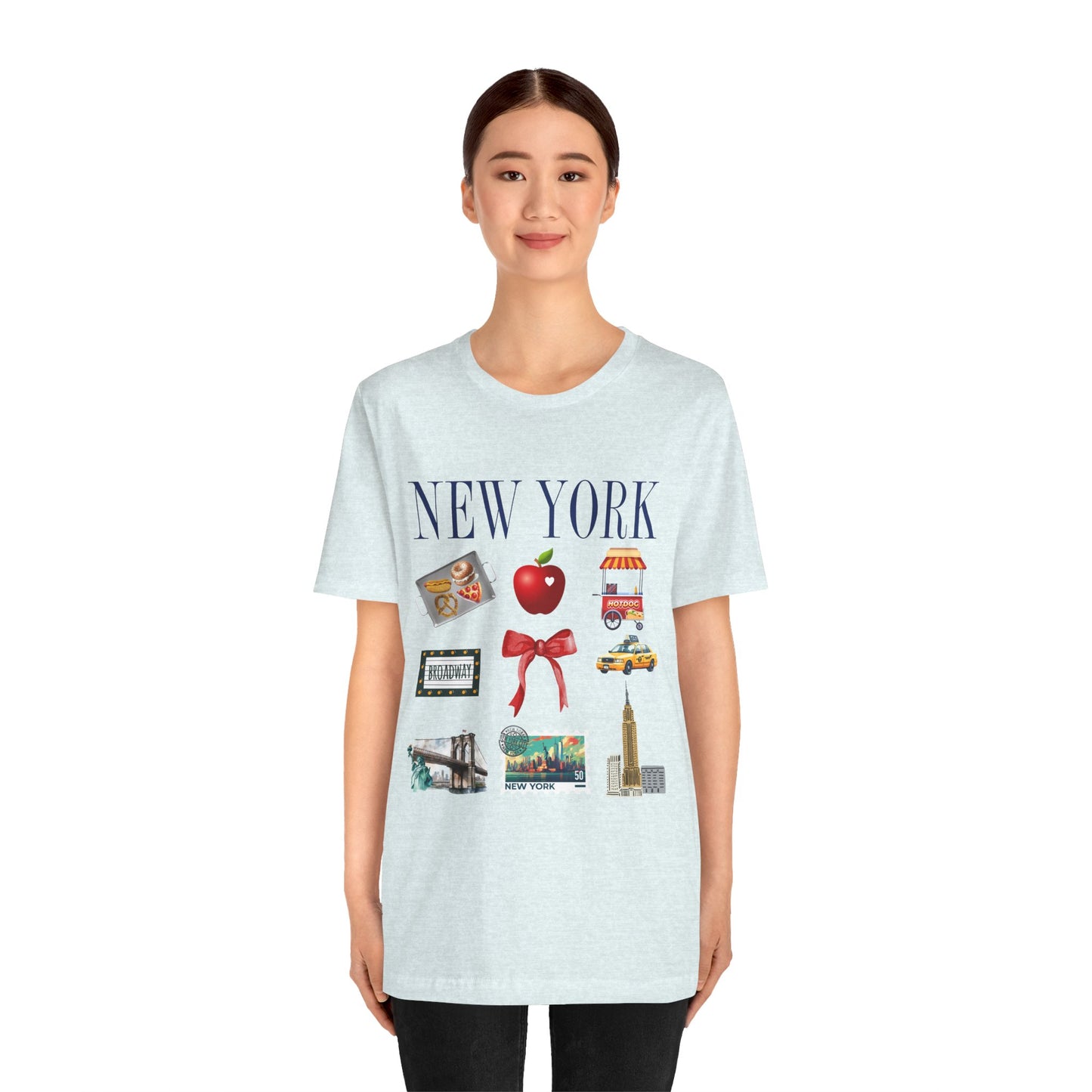 New York Icons T-Shirt — NYC Landmarks & Street Food Graphic Tee
