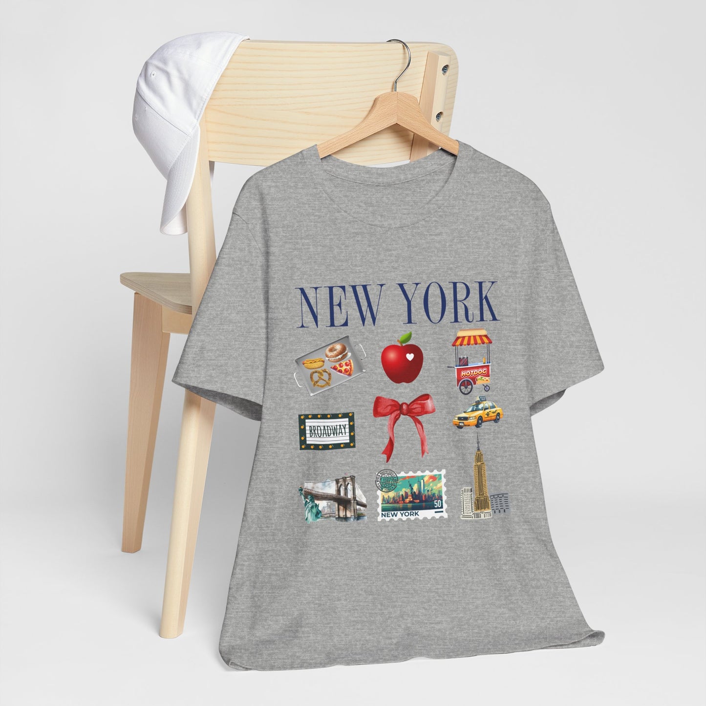 New York Icons T-Shirt — NYC Landmarks & Street Food Graphic Tee