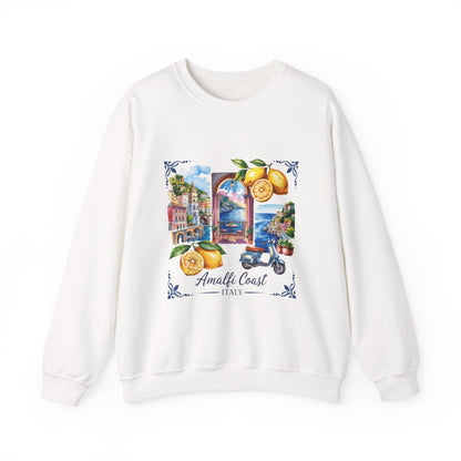 Amalfi Coast Italy Sweatshirt – Vintage Lemon Scenic Crewneck