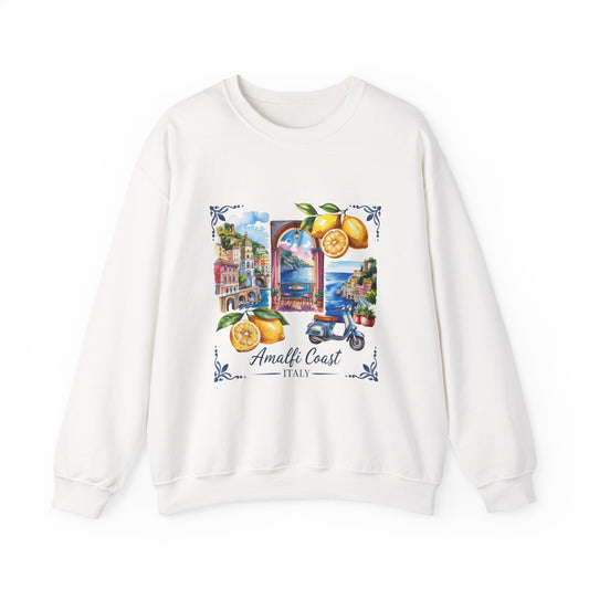 Amalfi Coast Italy Sweatshirt – Vintage Lemon Scenic Crewneck