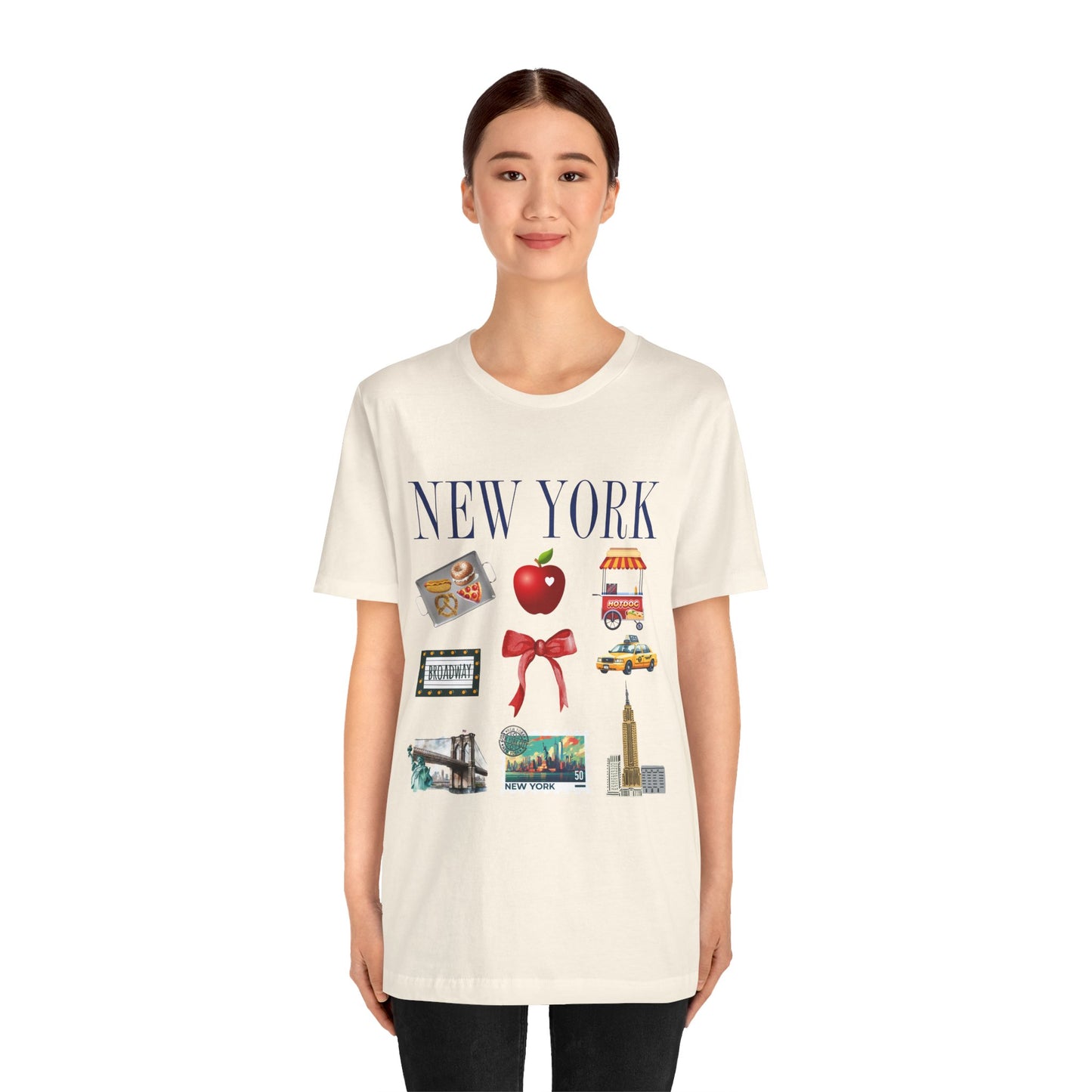 New York Icons T-Shirt — NYC Landmarks & Street Food Graphic Tee