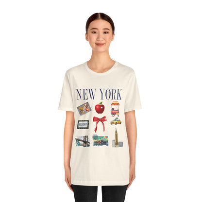 New York Icons T-Shirt — NYC Landmarks & Street Food Graphic Tee
