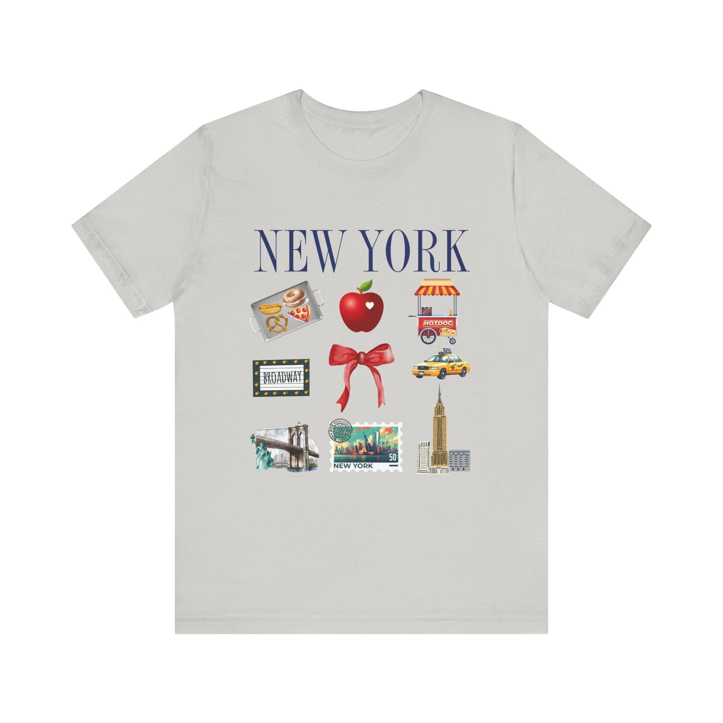 New York Icons T-Shirt — NYC Landmarks & Street Food Graphic Tee