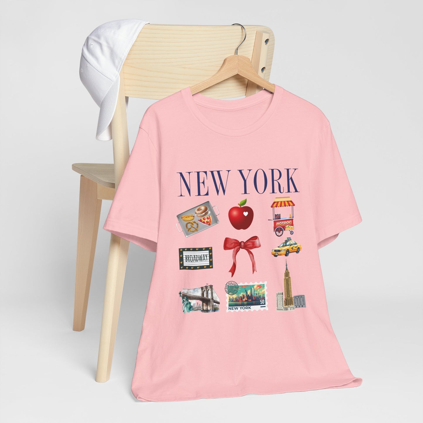 New York Icons T-Shirt — NYC Landmarks & Street Food Graphic Tee
