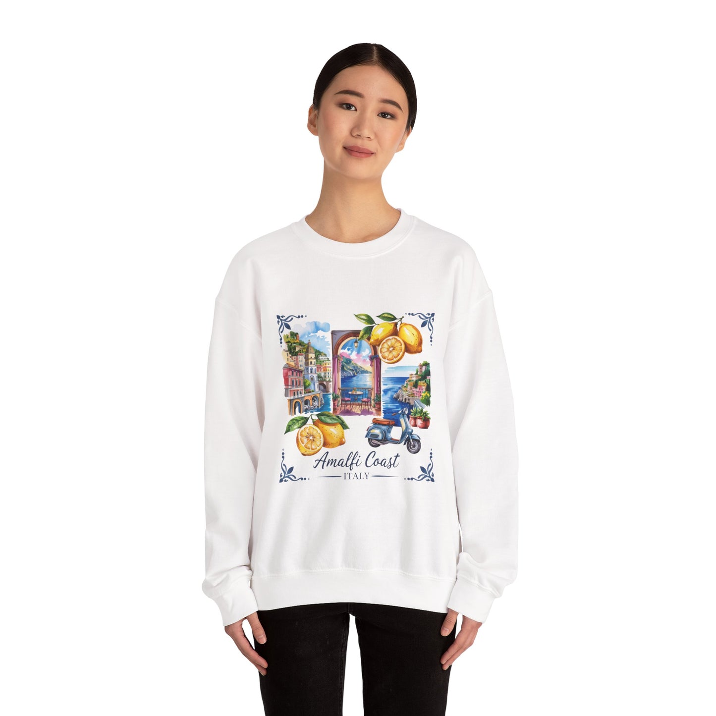 Amalfi Coast Italy Sweatshirt – Vintage Lemon Scenic Crewneck