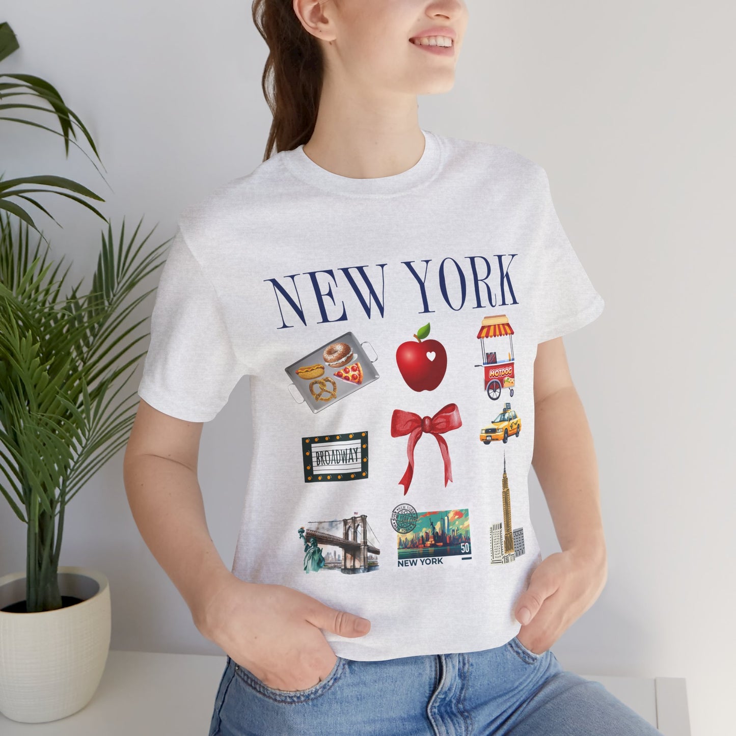 New York Icons T-Shirt — NYC Landmarks & Street Food Graphic Tee