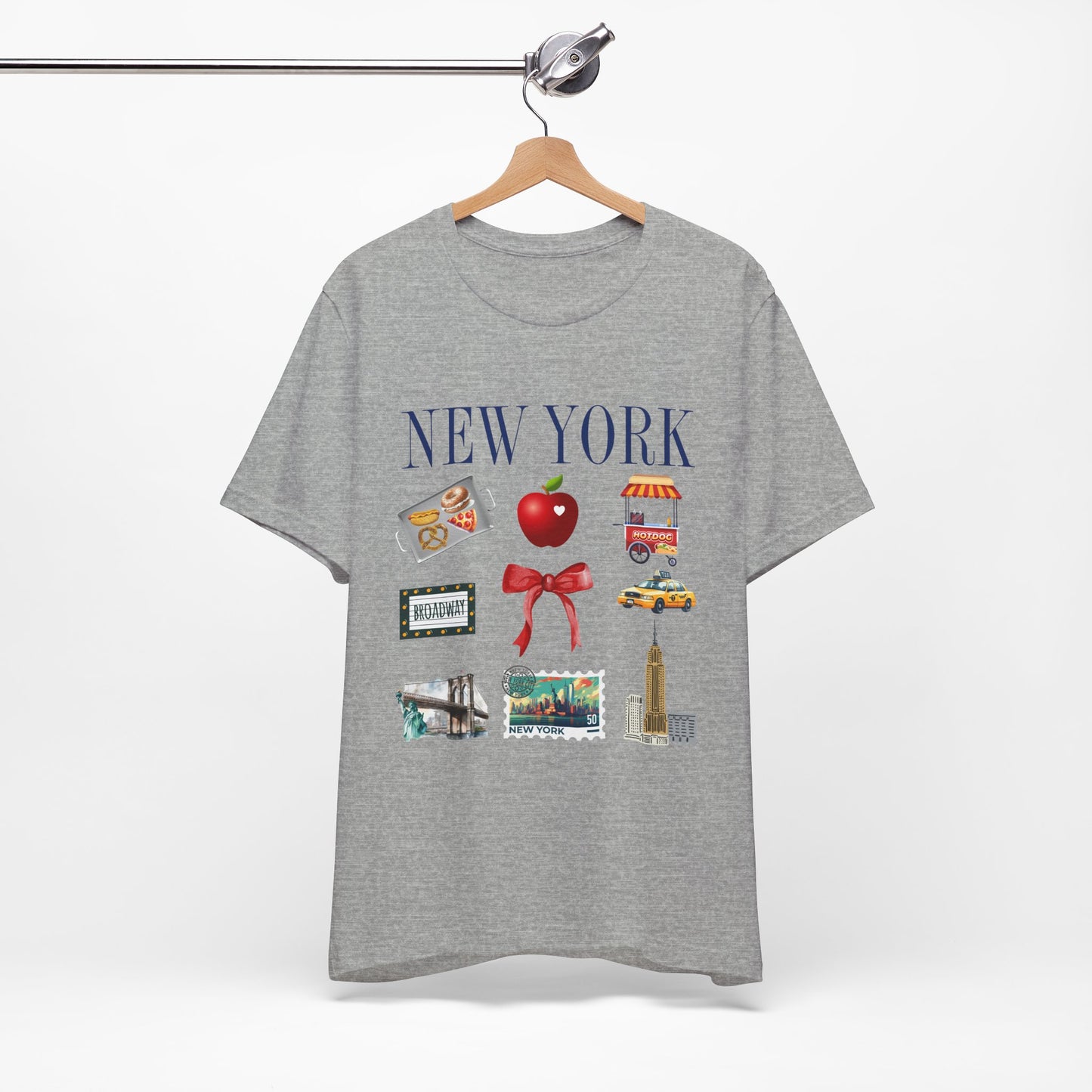 New York Icons T-Shirt — NYC Landmarks & Street Food Graphic Tee