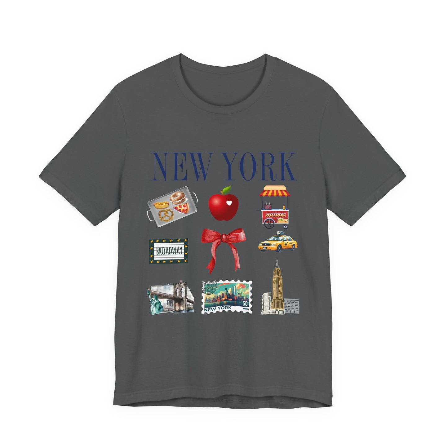 New York Icons T-Shirt — NYC Landmarks & Street Food Graphic Tee