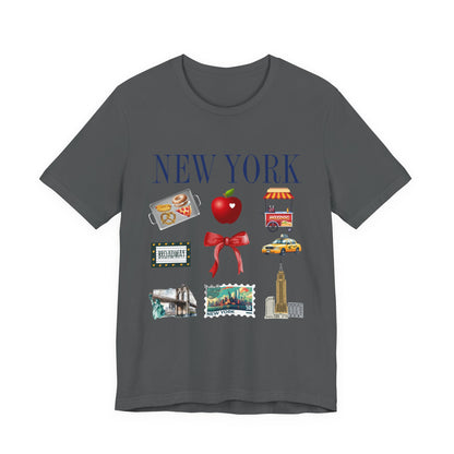 New York Icons T-Shirt — NYC Landmarks & Street Food Graphic Tee