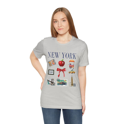 New York Icons T-Shirt — NYC Landmarks & Street Food Graphic Tee