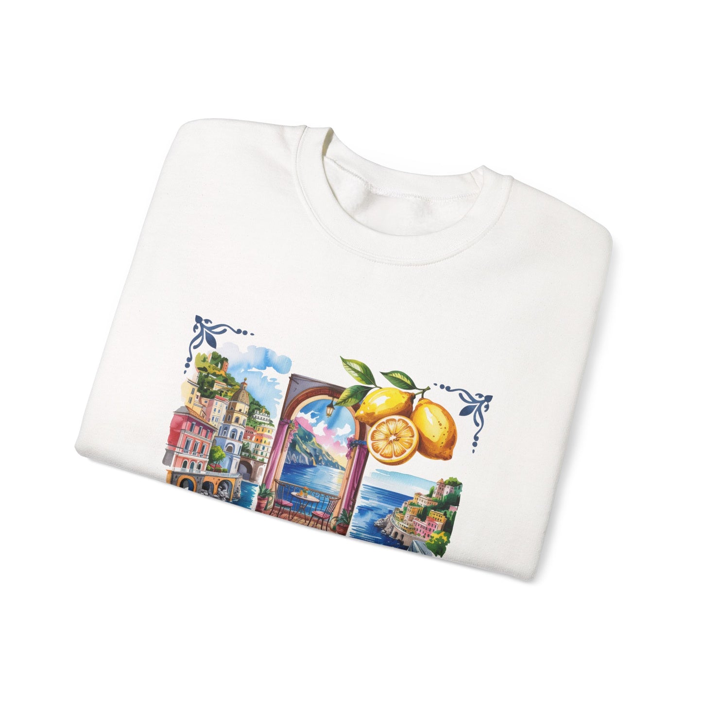 Amalfi Coast Italy Sweatshirt – Vintage Lemon Scenic Crewneck