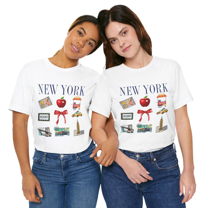 New York Icons T-Shirt — NYC Landmarks & Street Food Graphic Tee