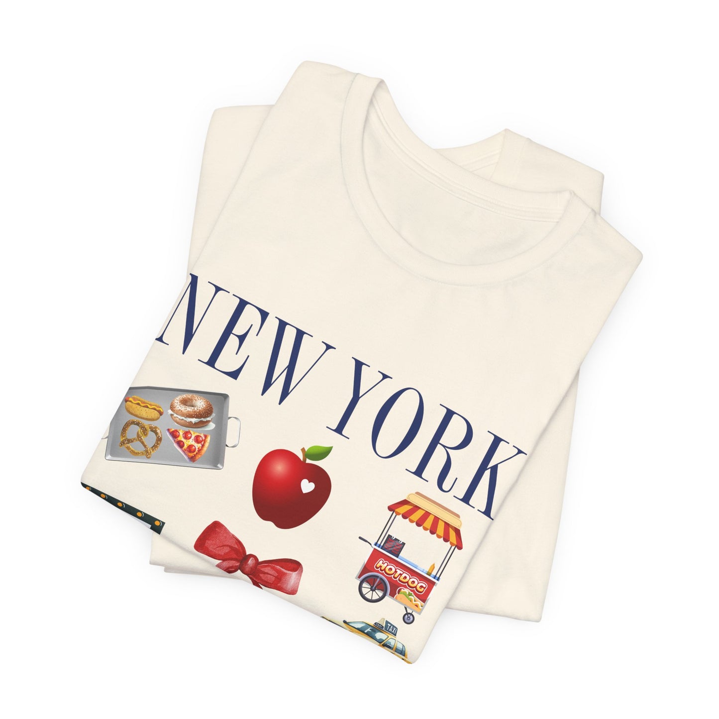 New York Icons T-Shirt — NYC Landmarks & Street Food Graphic Tee
