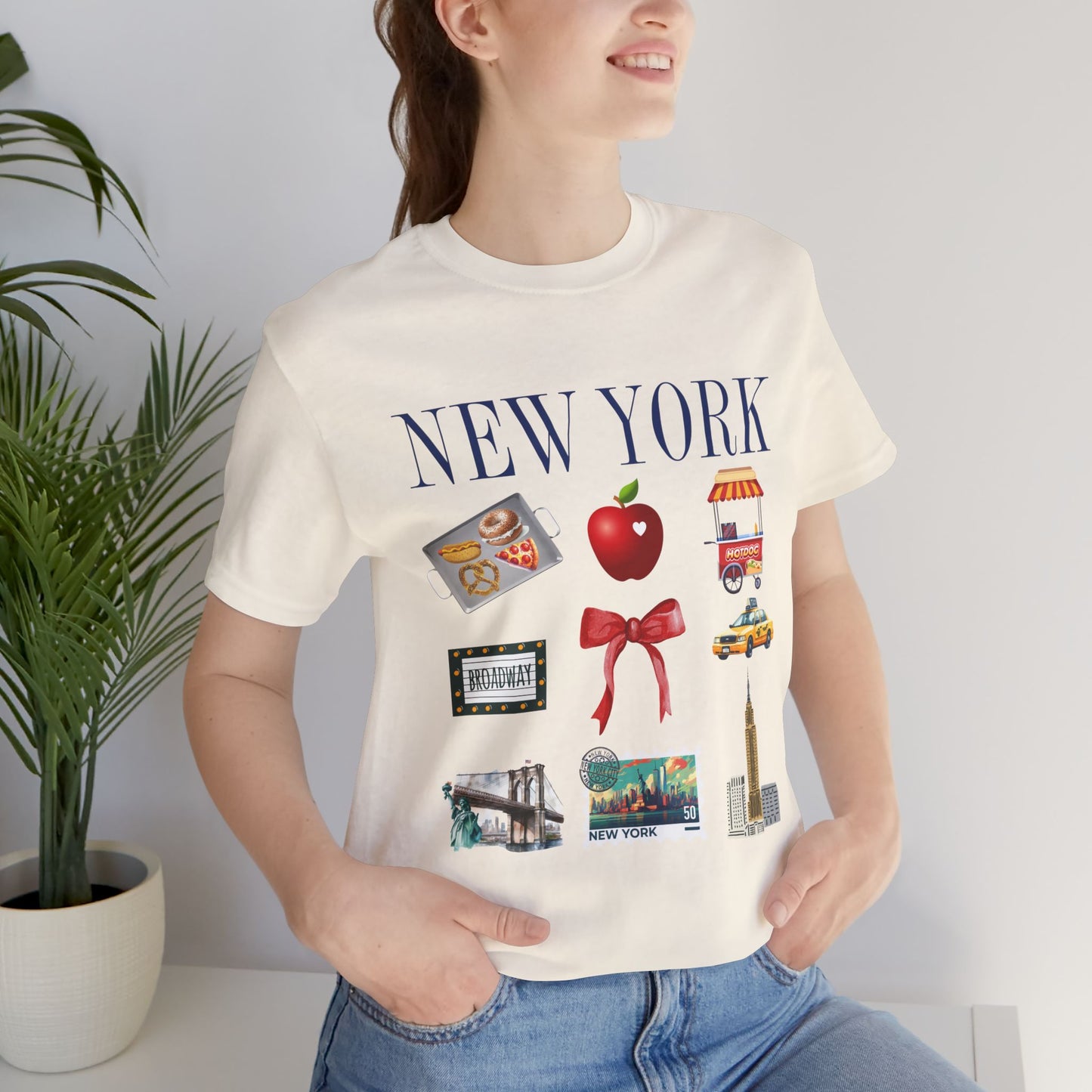 New York Icons T-Shirt — NYC Landmarks & Street Food Graphic Tee