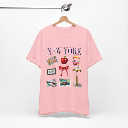 New York Icons T-Shirt — NYC Landmarks & Street Food Graphic Tee