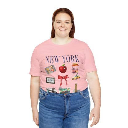 New York Icons T-Shirt — NYC Landmarks & Street Food Graphic Tee