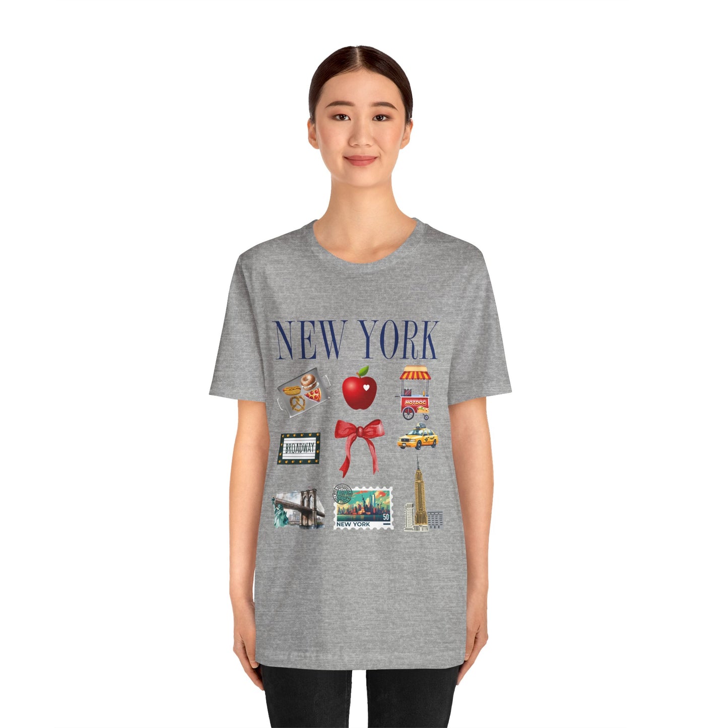 New York Icons T-Shirt — NYC Landmarks & Street Food Graphic Tee
