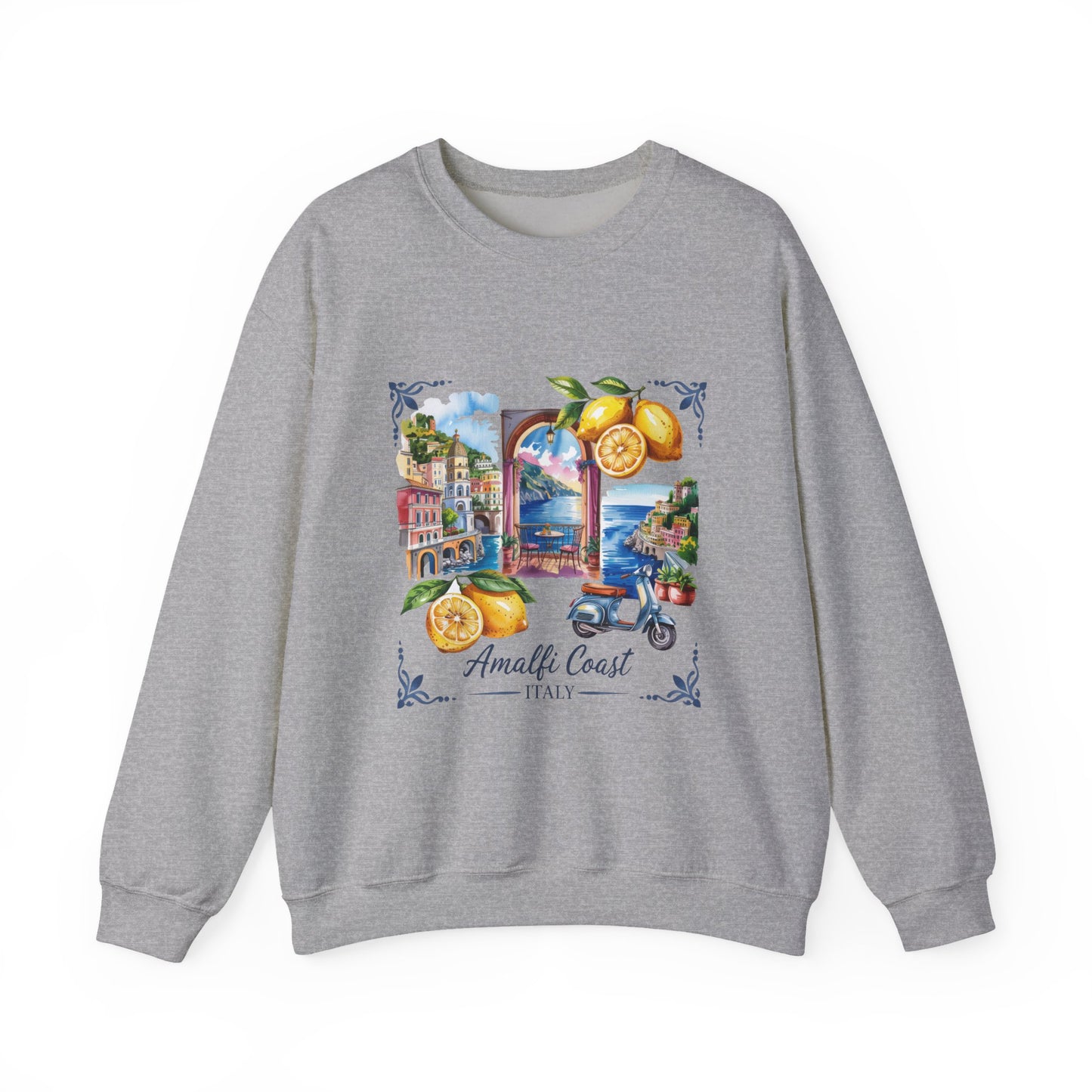 Amalfi Coast Italy Sweatshirt – Vintage Lemon Scenic Crewneck