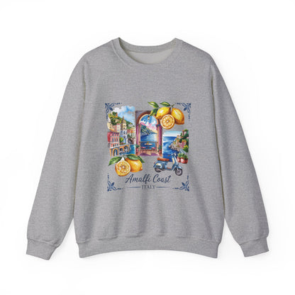 Amalfi Coast Italy Sweatshirt – Vintage Lemon Scenic Crewneck