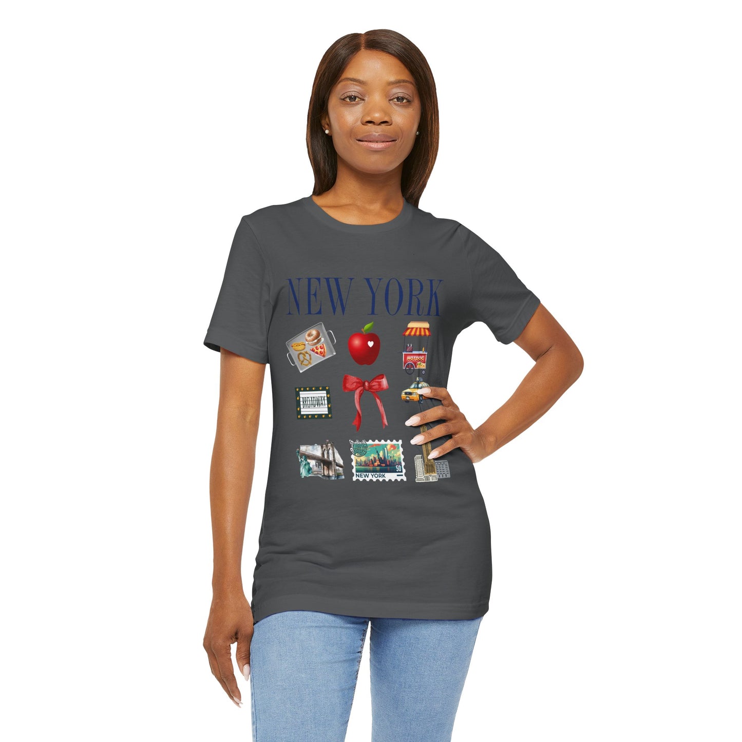 New York Icons T-Shirt — NYC Landmarks & Street Food Graphic Tee