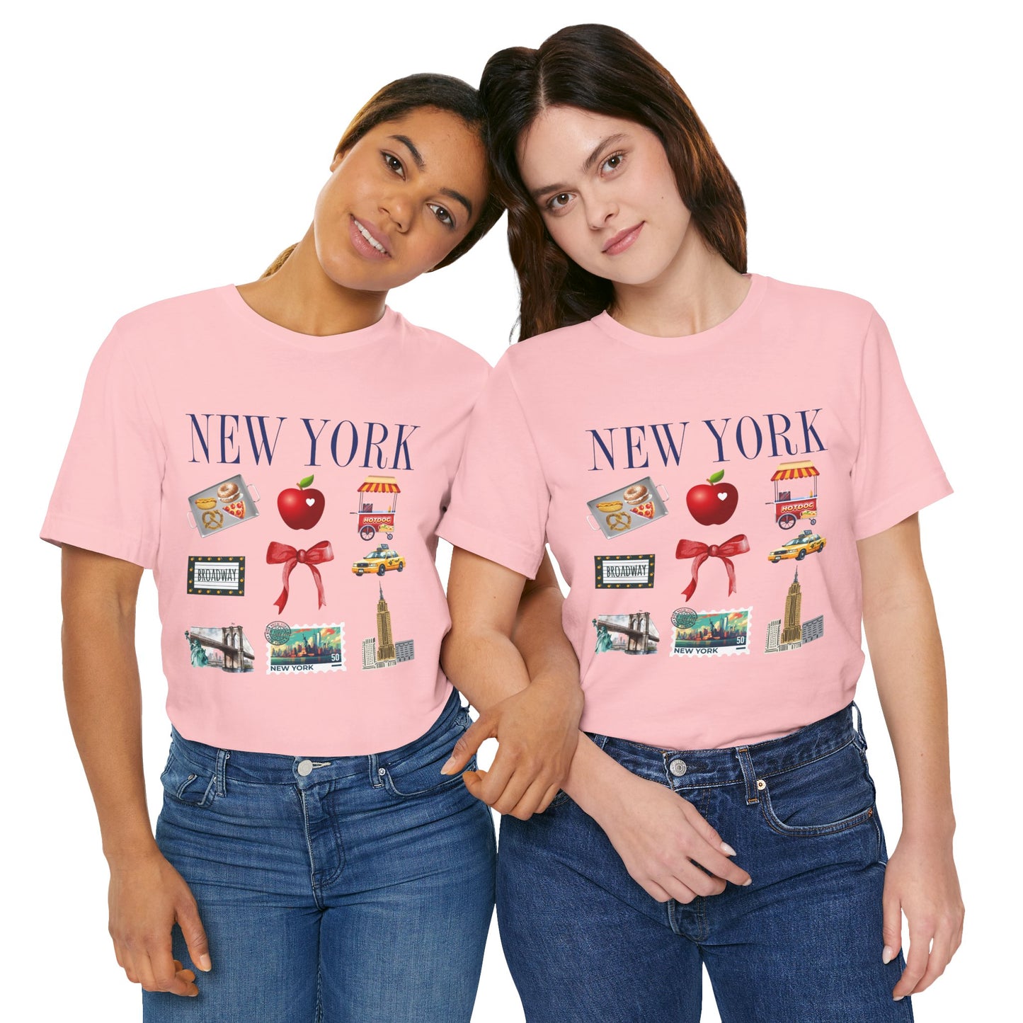 New York Icons T-Shirt — NYC Landmarks & Street Food Graphic Tee