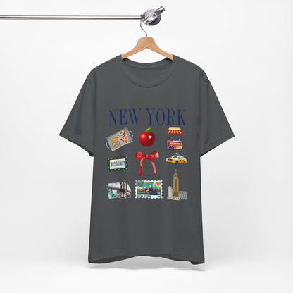 New York Icons T-Shirt — NYC Landmarks & Street Food Graphic Tee