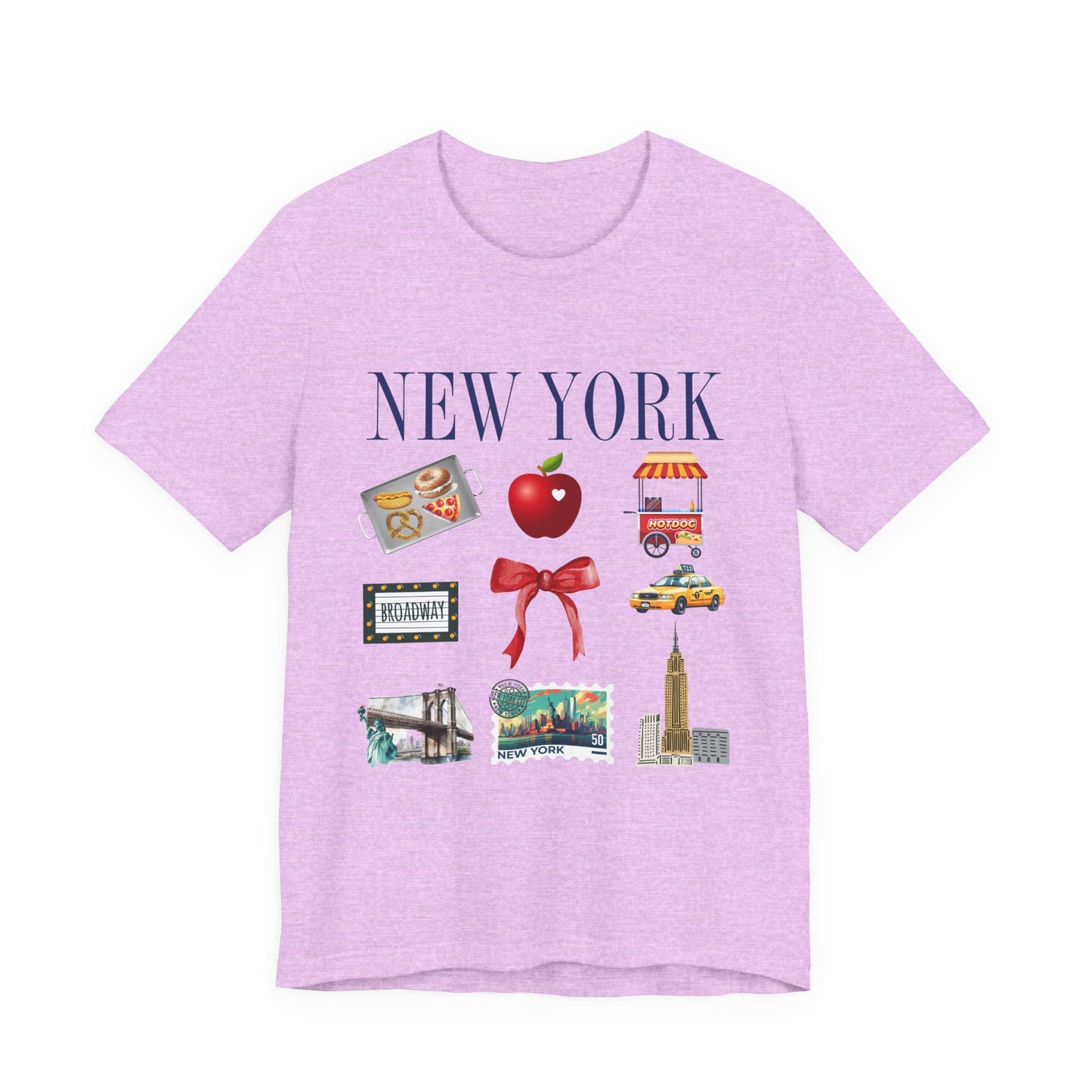 New York Icons T-Shirt — NYC Landmarks & Street Food Graphic Tee