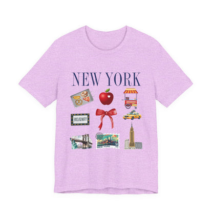 New York Icons T-Shirt — NYC Landmarks & Street Food Graphic Tee