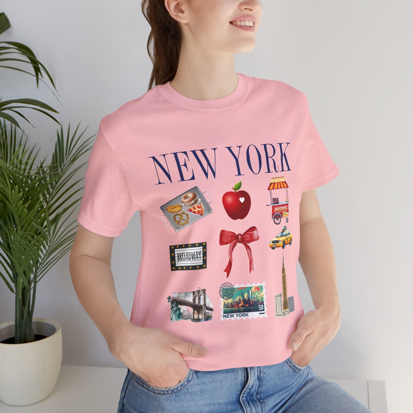 New York Icons T-Shirt — NYC Landmarks & Street Food Graphic Tee