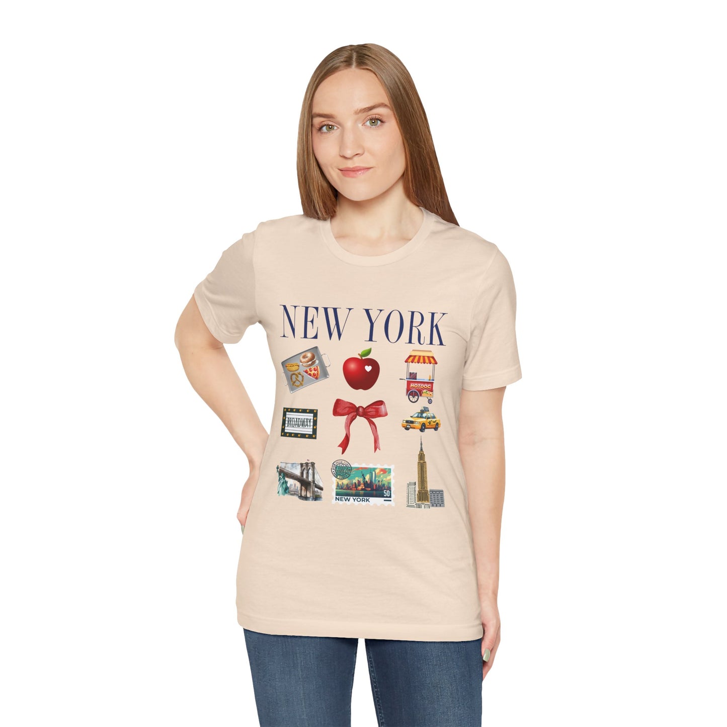 New York Icons T-Shirt — NYC Landmarks & Street Food Graphic Tee