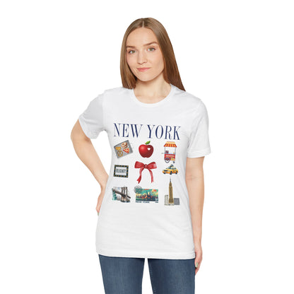 New York Icons T-Shirt — NYC Landmarks & Street Food Graphic Tee