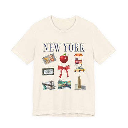 New York Icons T-Shirt — NYC Landmarks & Street Food Graphic Tee