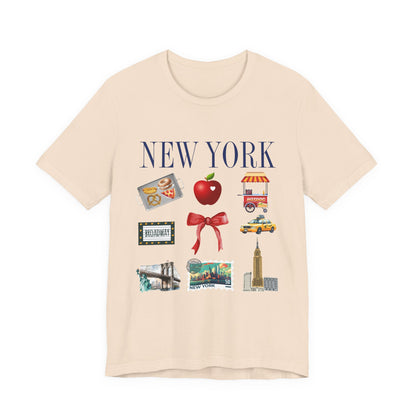 New York Icons T-Shirt — NYC Landmarks & Street Food Graphic Tee