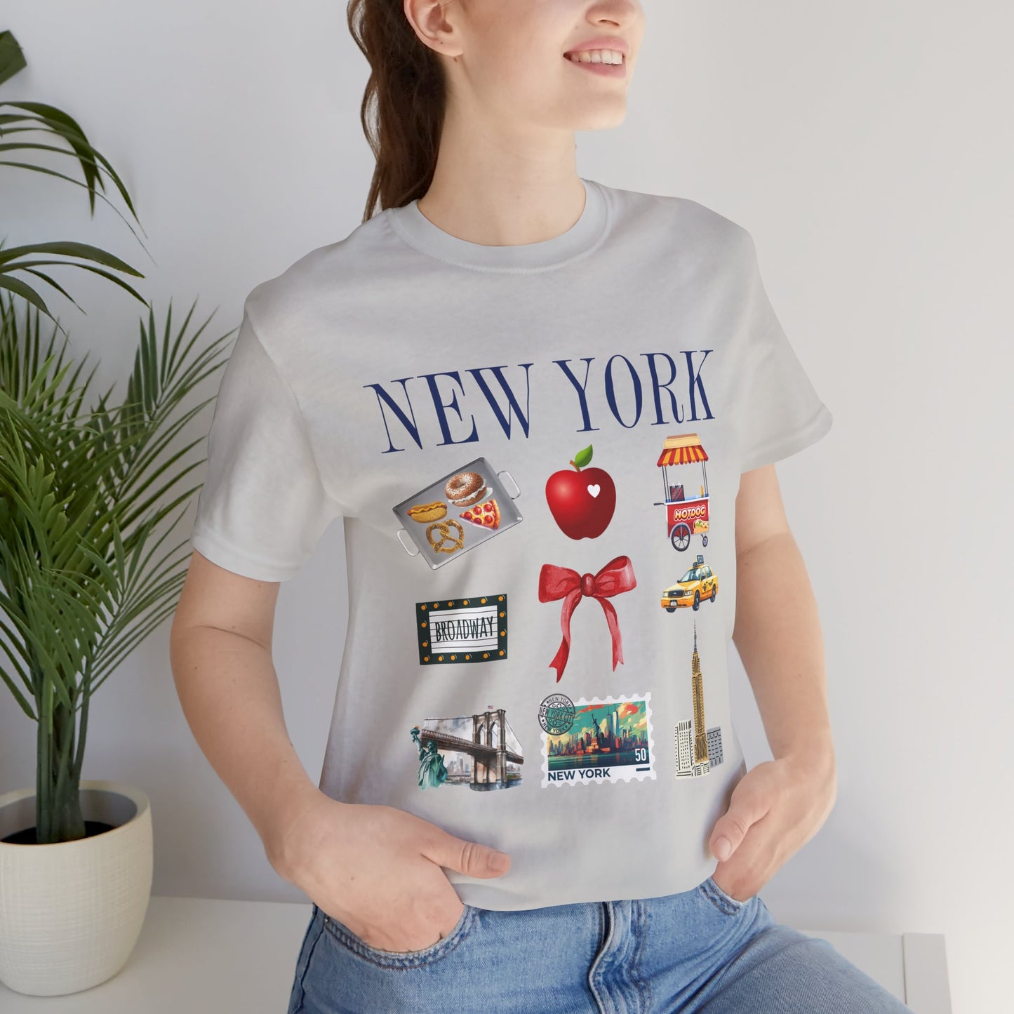 New York Icons T-Shirt — NYC Landmarks & Street Food Graphic Tee