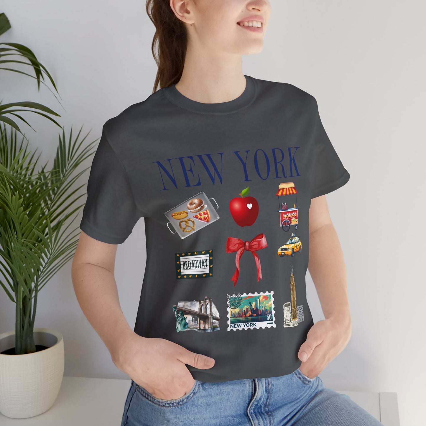 New York Icons T-Shirt — NYC Landmarks & Street Food Graphic Tee