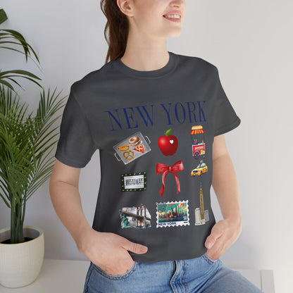 New York Icons T-Shirt — NYC Landmarks & Street Food Graphic Tee