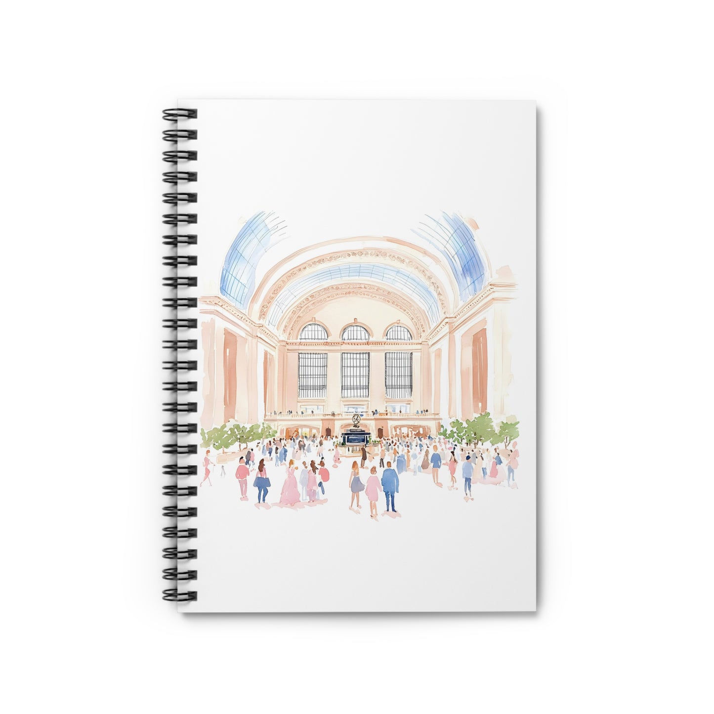 Grand Station Sketch Spiral Notebook — Illustrated Train Station Journal
