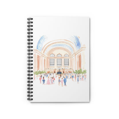 Grand Station Sketch Spiral Notebook — Illustrated Train Station Journal