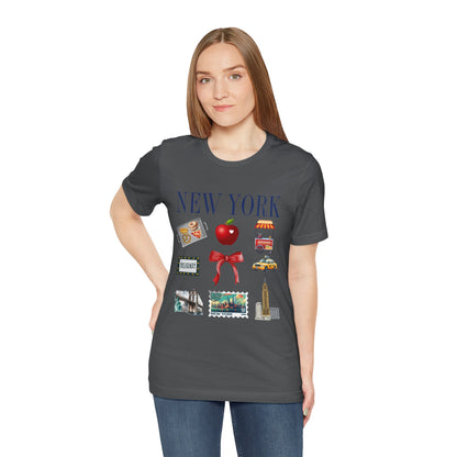 New York Icons T-Shirt — NYC Landmarks & Street Food Graphic Tee