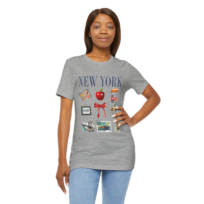 New York Icons T-Shirt — NYC Landmarks & Street Food Graphic Tee
