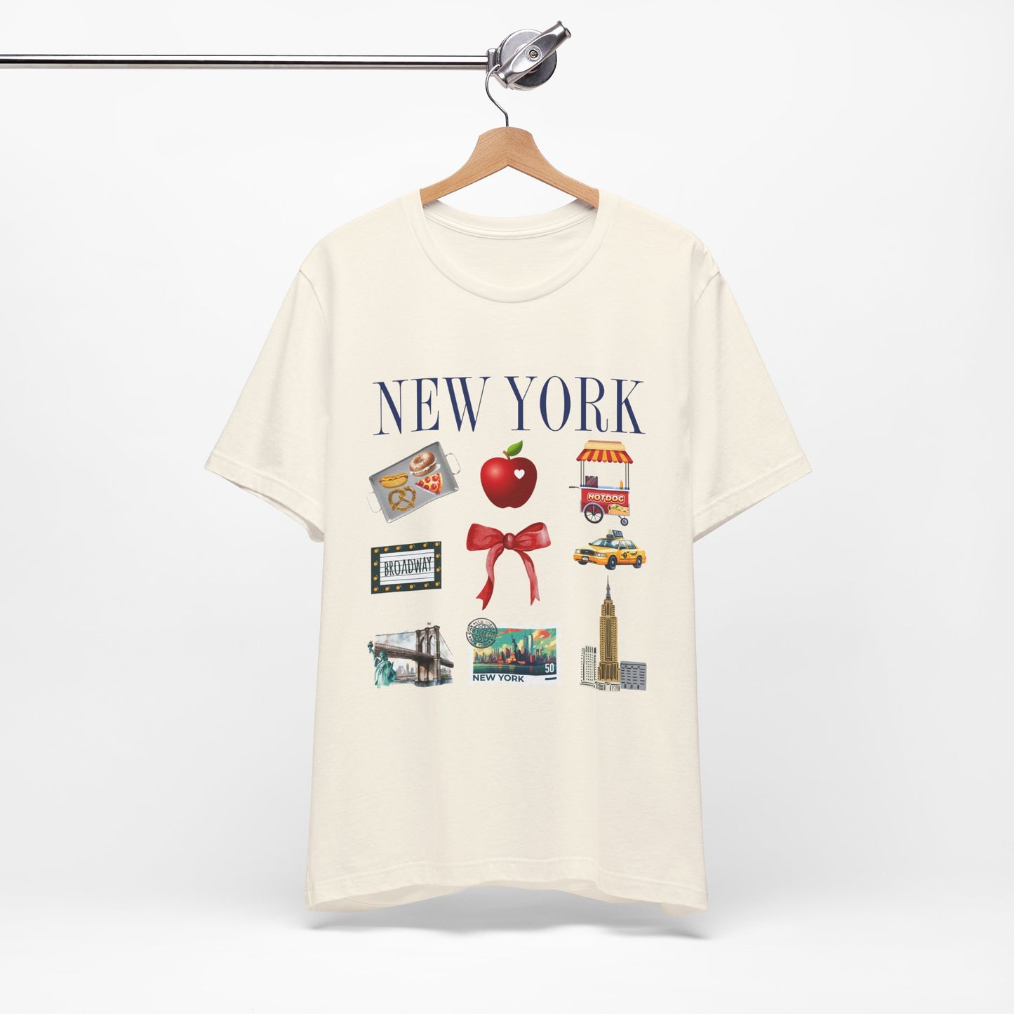 New York Icons T-Shirt — NYC Landmarks & Street Food Graphic Tee