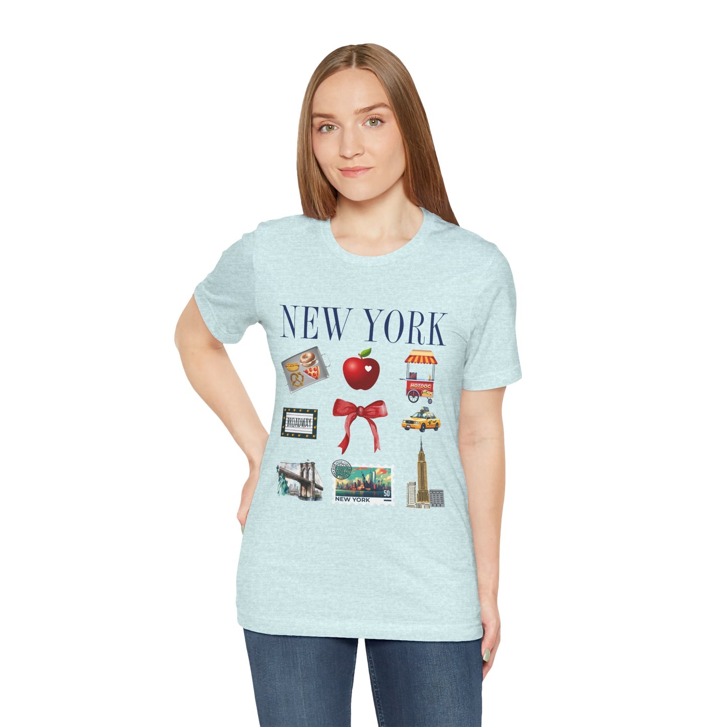 New York Icons T-Shirt — NYC Landmarks & Street Food Graphic Tee