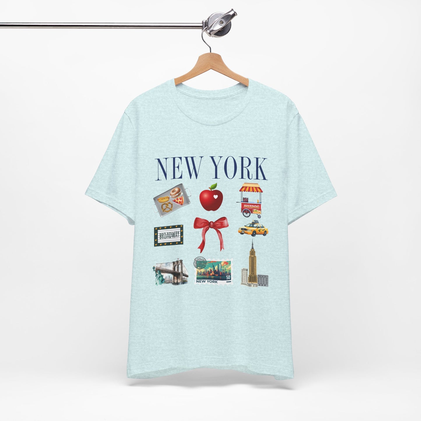 New York Icons T-Shirt — NYC Landmarks & Street Food Graphic Tee
