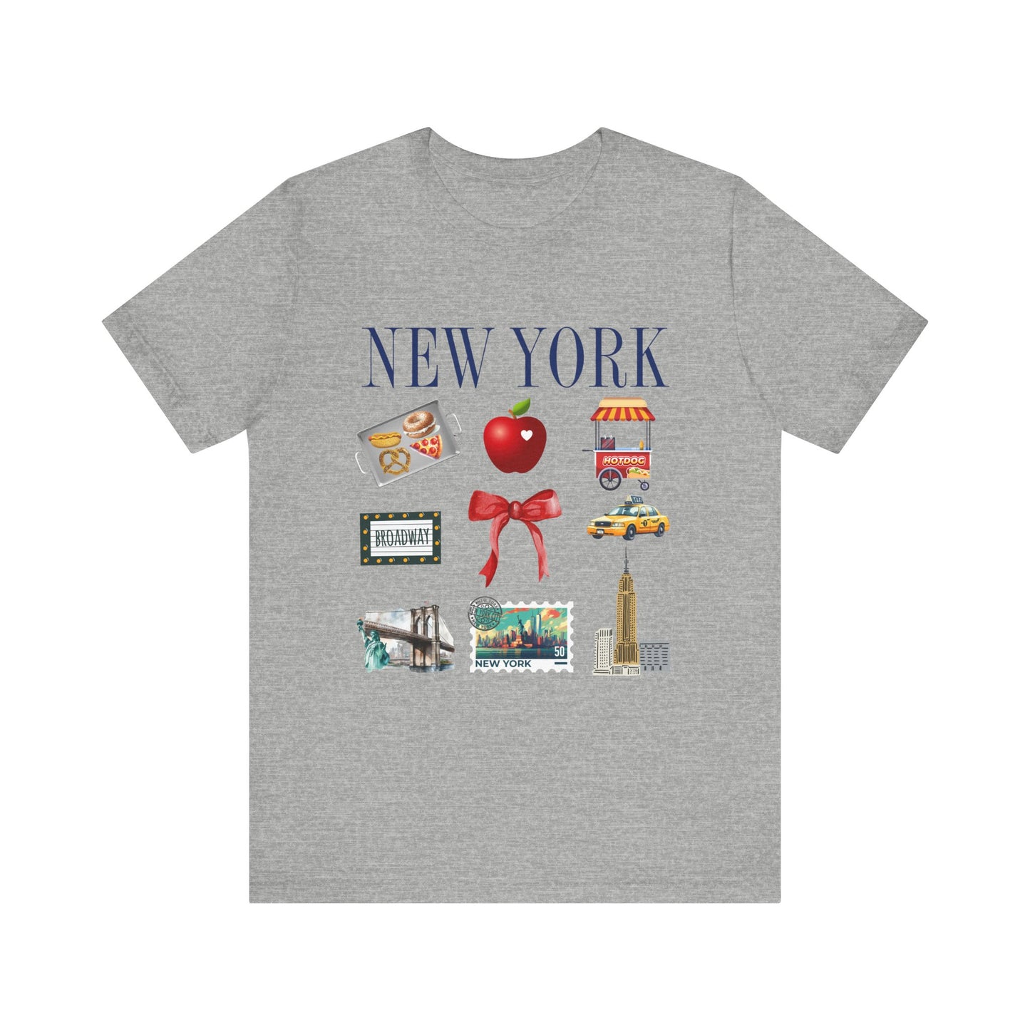New York Icons T-Shirt — NYC Landmarks & Street Food Graphic Tee