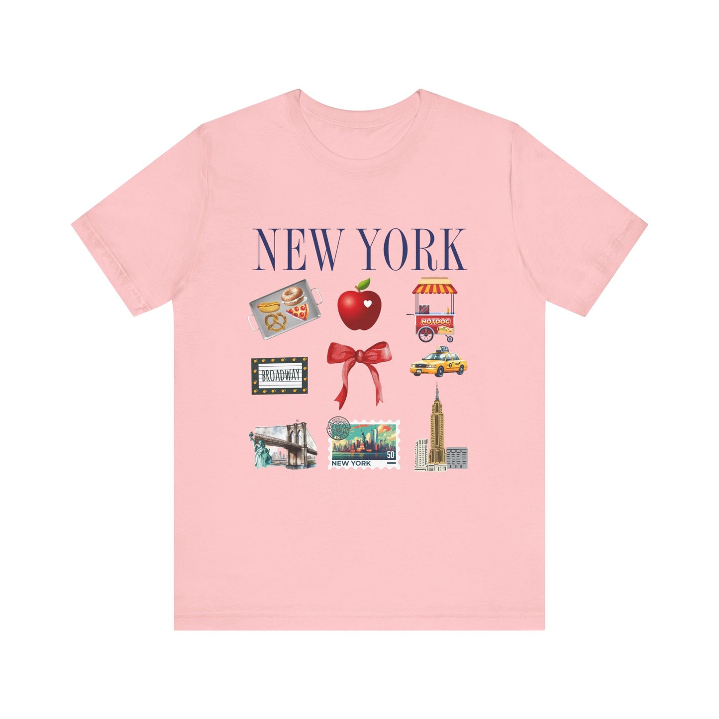 New York Icons T-Shirt — NYC Landmarks & Street Food Graphic Tee